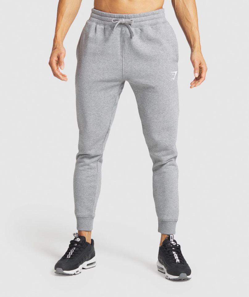 Spodnie Do Biegania Gymshark Crest Męskie Szare | PL 953SIV